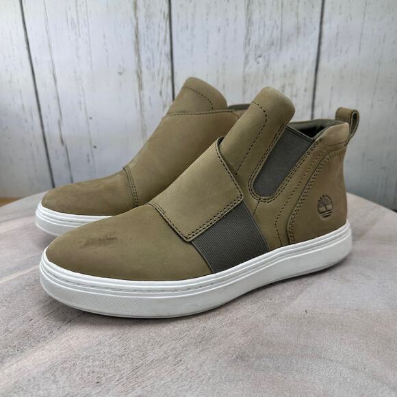 Timberland Womens Londyn Pull-On Chelsea Sneakers Size 7 Taupe Olive Green - Picture 2 of 13
